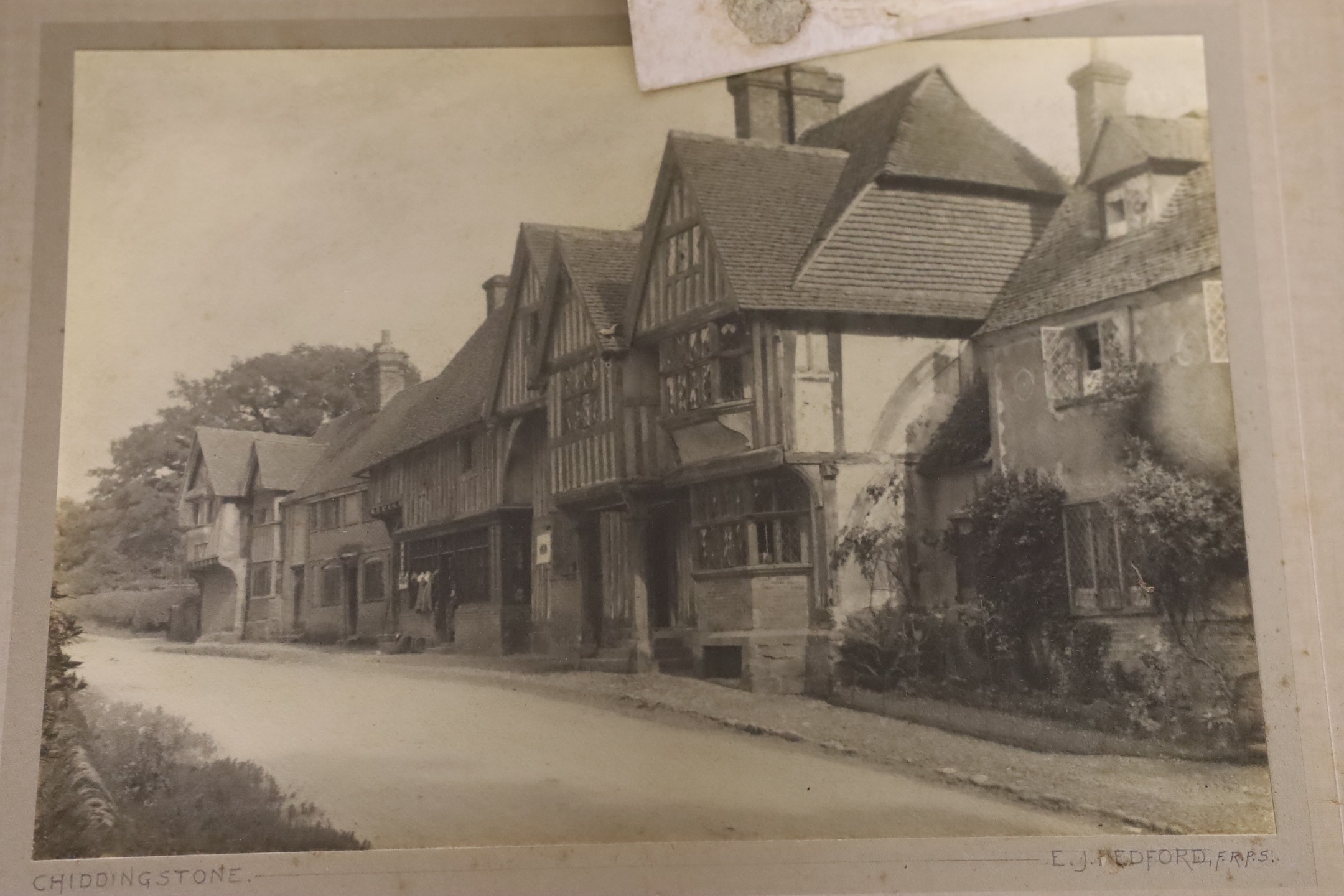 Lewes ephemera to include Lewes bonfire lithograph, numerous photographs, Southdown Dairies, also to include Ellen Terry amusing signed note